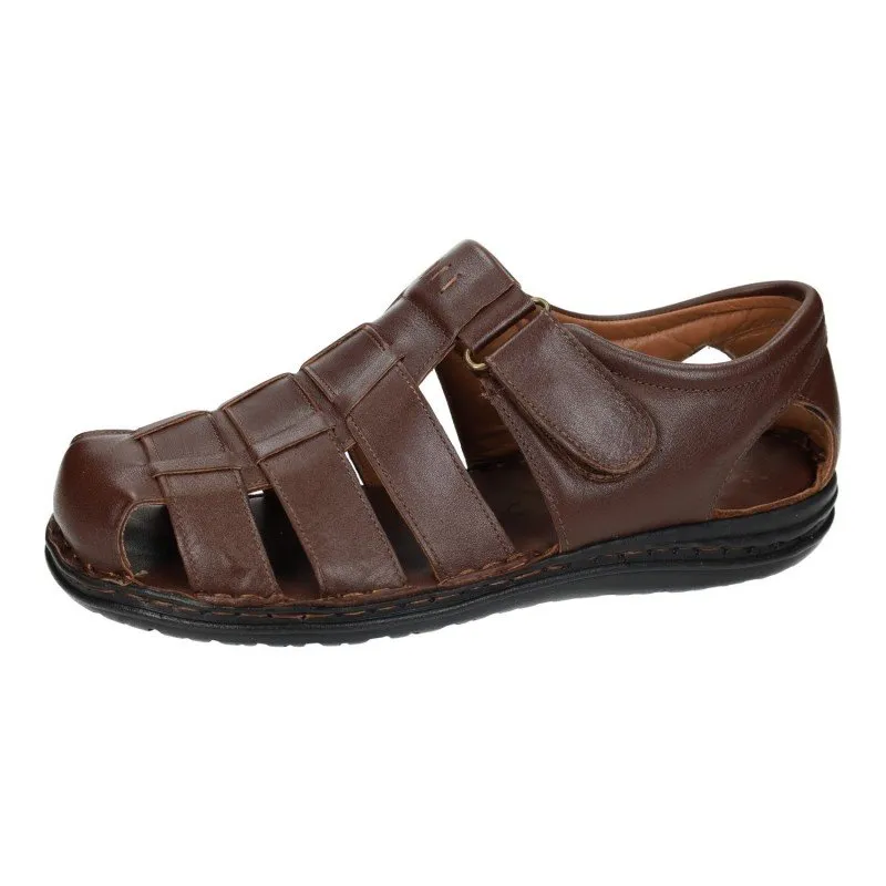 317501/10 Sandalias de piel color MARRÓN