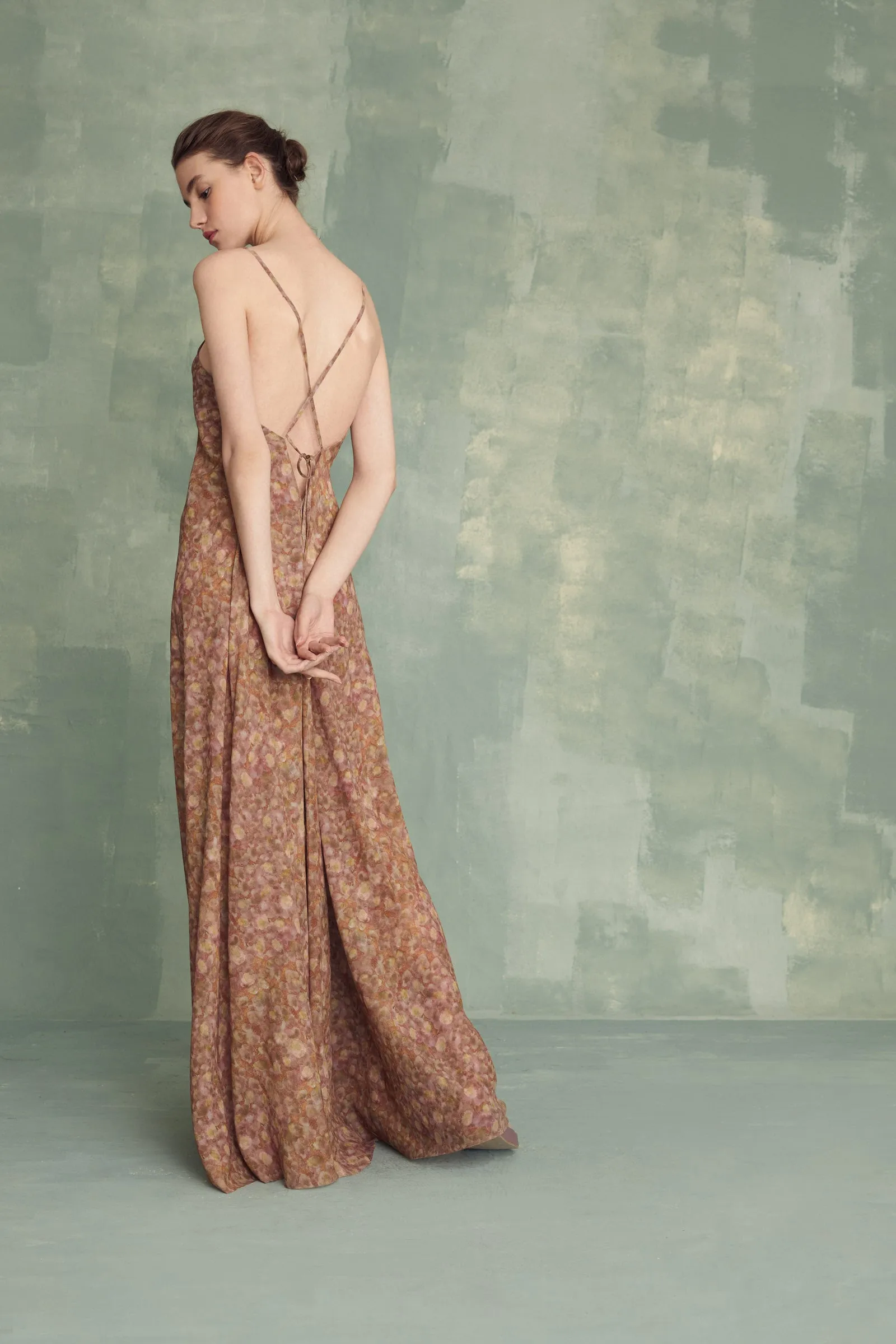 Azalea, short jacket in printed silk
