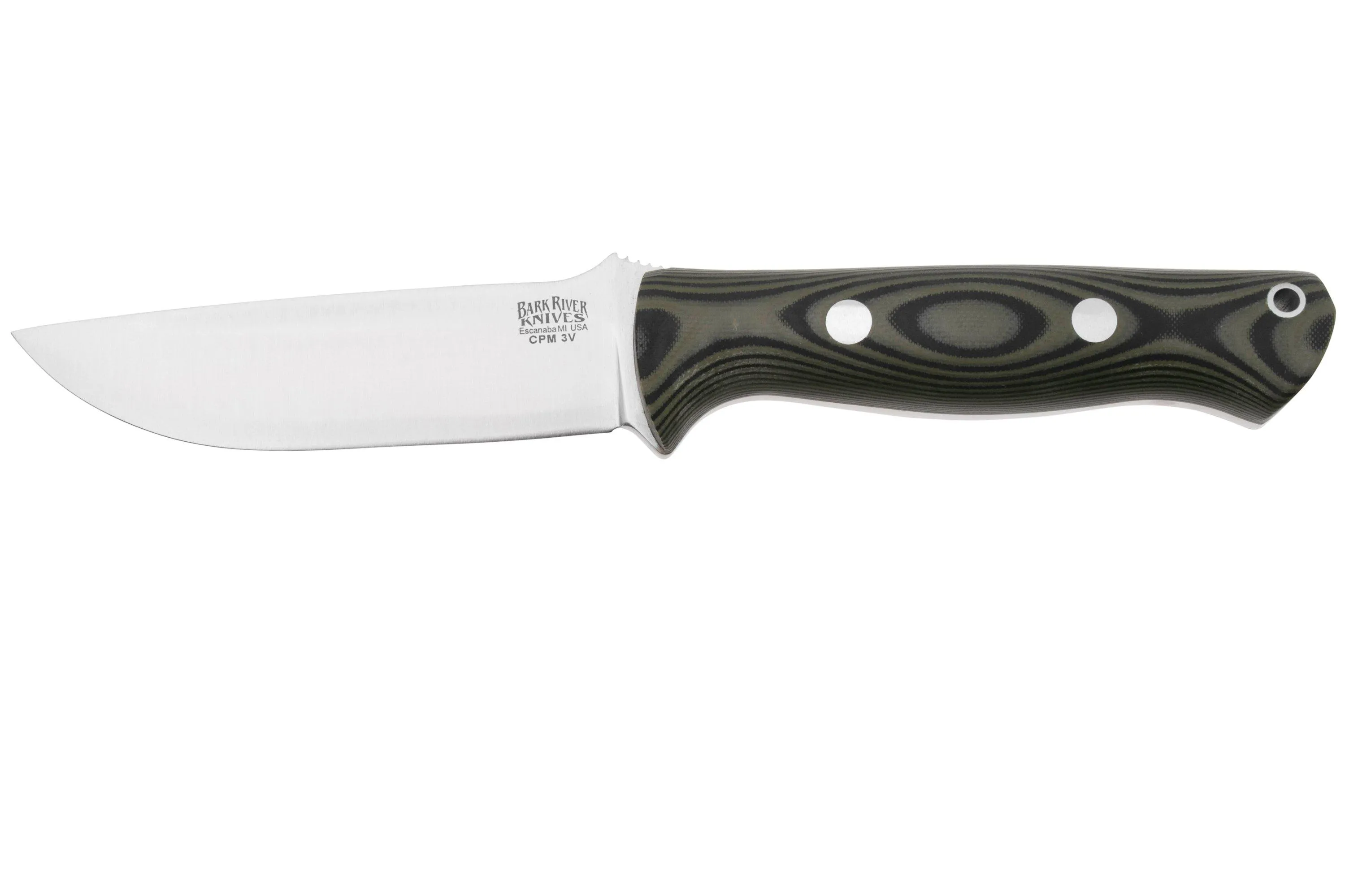Bark River Bravo 1 LT CPM 3V, Green & Black SureTouch, cuchillo fijo