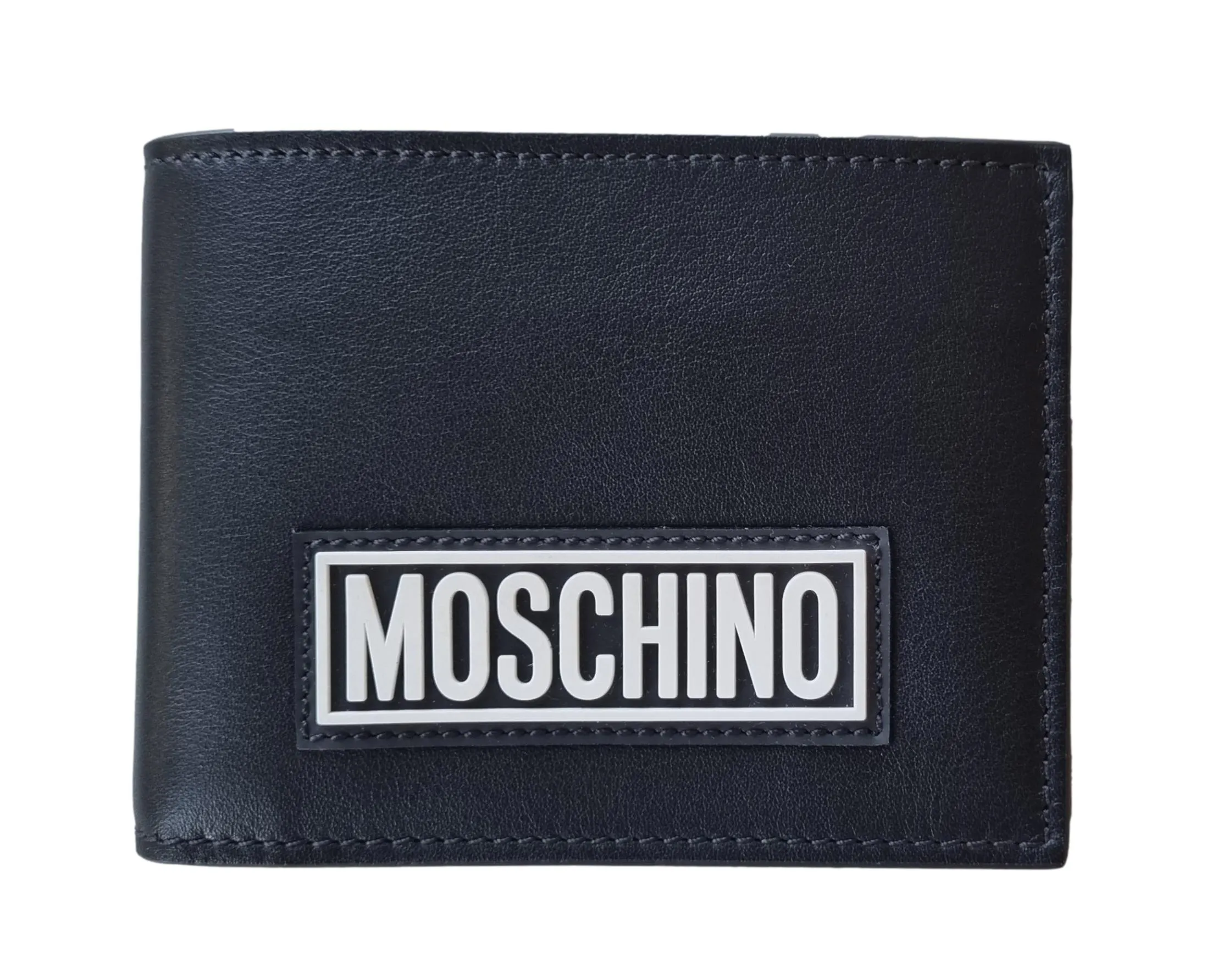 Cartera de piel MOSCHINO Z2A8121 negro-blanco