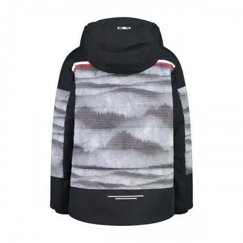 CMP Kid Jacket Snaps Hood Black