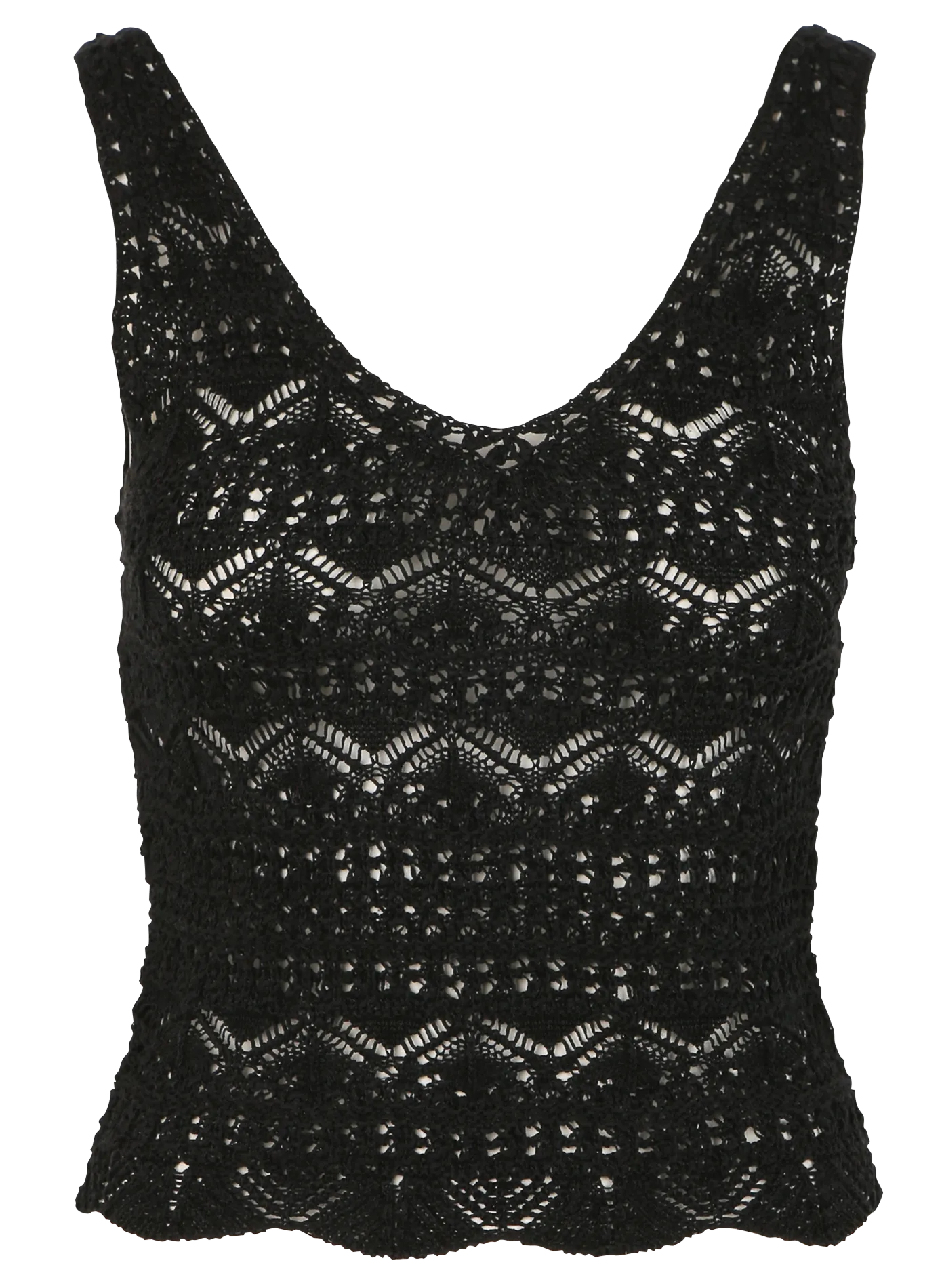 IRO LABELLE - Camiseta de tirantes recta con cuello de pico en negro
