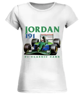 Jordan 191 F1 90s Camiseta cuello redondo Mujer