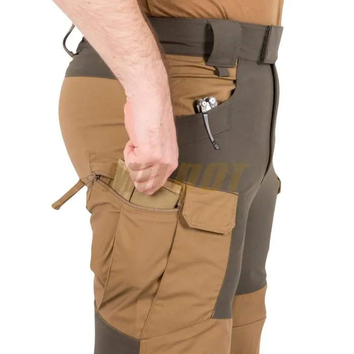 Pantalones HELIKON-TEX Hybrid Outback coyote/verdes