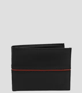 Pineda Covalin Cartera bifold rojo en piel Campos Agave Hombre