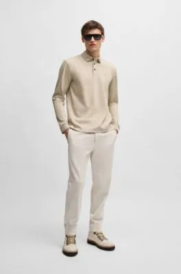 Polo de algodón interlock con logo bordado