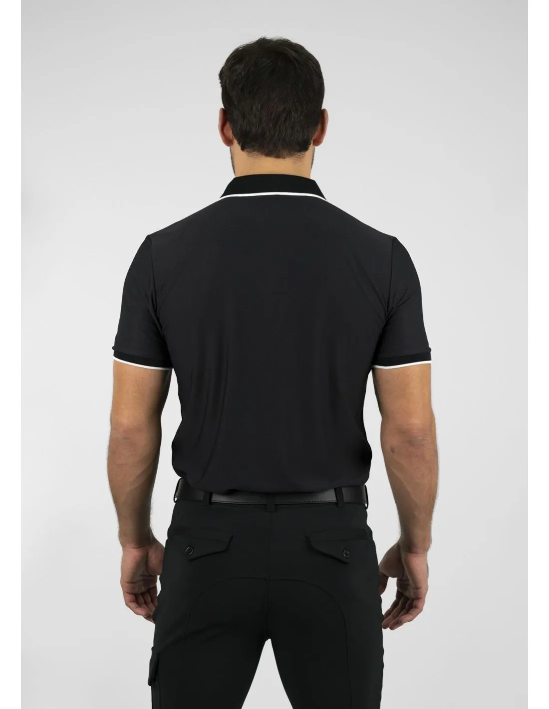 Polo de manga corta Core Negro Maximilian