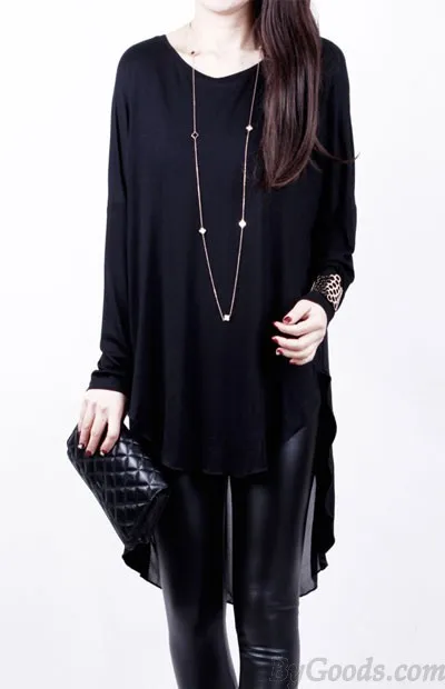 Spring Chiffon Blouse Loose Long-sleeved T-shirt