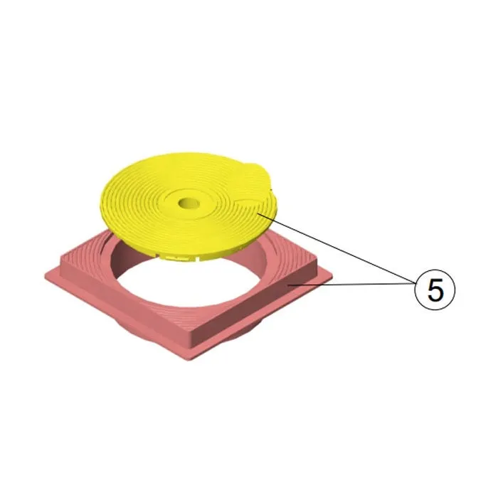 Tapa y aro cuadrado Skimmer ( recambio nº5) AstralPool