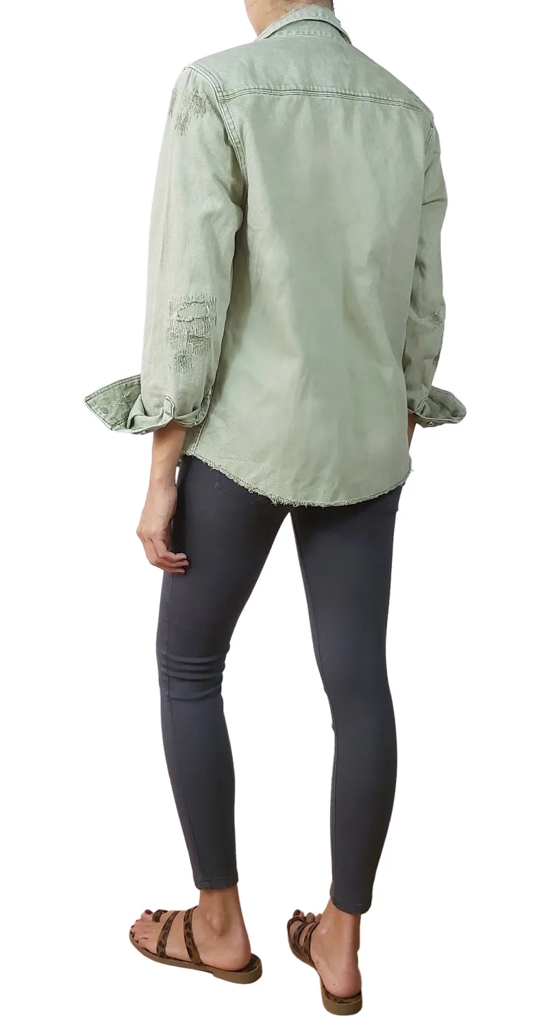 ZARA Chaqueta Verde Claro